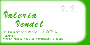 valeria vendel business card